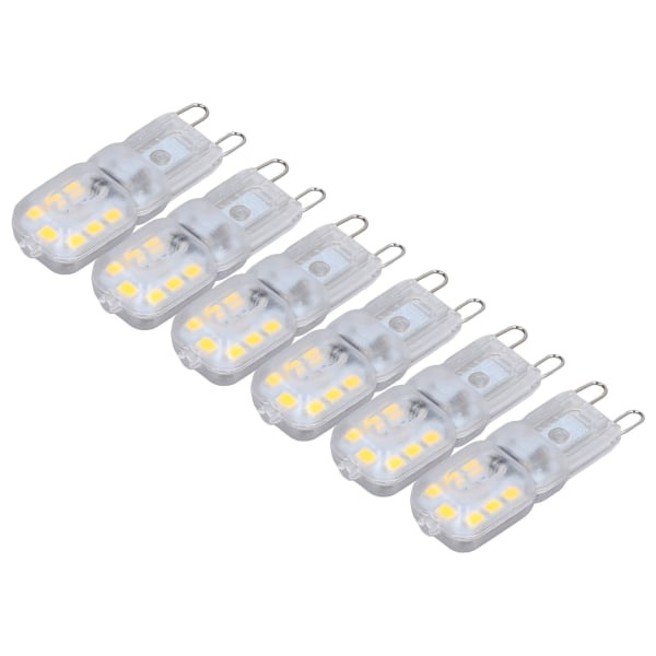G9 pære Justerbar øjenbeskyttelse Energibesparende 14 LED'er 3W pære til lysekrone bordlampe 6 stk naturligt lys 220V