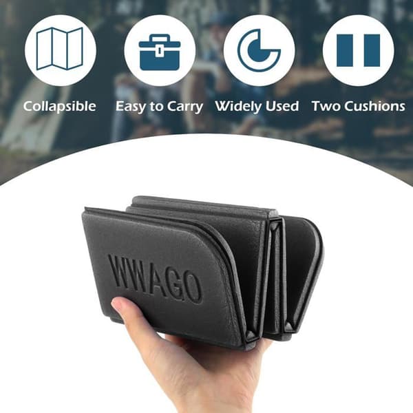To foldbare puder, ultralet skumpolstring, velegnet til camping, vandreture og udendørs aktiviteter (sort).
