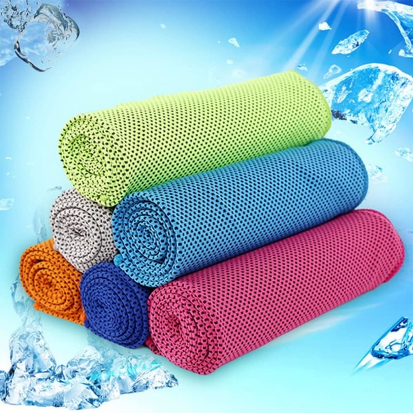 1 Pack Cooling Towel Ice Sports Towel, Ice Towel, Soft Breathable Instant Towel, Microfiber Cool Towel for Yoga, Pilates, Outdoor Sports(grey)