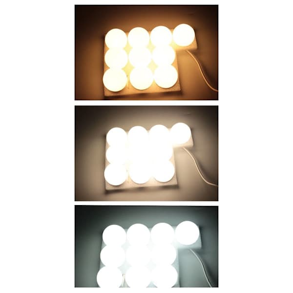 10 LED-spejl-lyspærer, dæmpbar LED-væglampe til forfængelighed