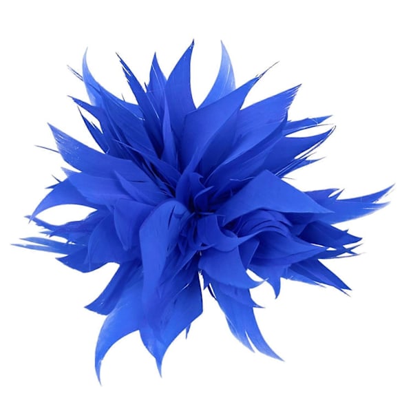 Tyg Fjäder Blomma Brosch Dekorativ Kläd Nål Kostym Krage Sjal Halsduk Badge Kvinnor Bröllop Fest Ice blue