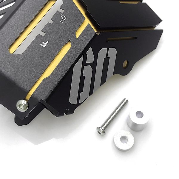 Vannkjølereservoar Tankbeskytter for Yamaha Mt-09 Mt09 Fz-09 Fz09 Svart Golden Length 27cm