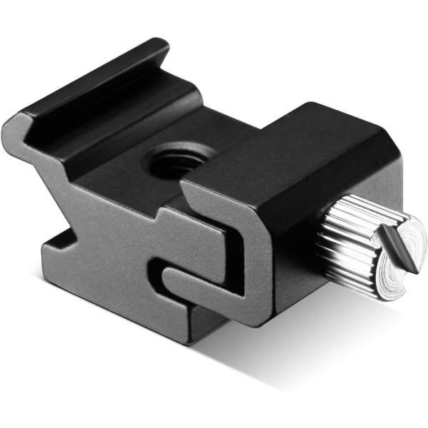 Sort metal Cold Shoe Flash Stand Adapter med 1/4-tommer -20 stativskrue (5 pakker)