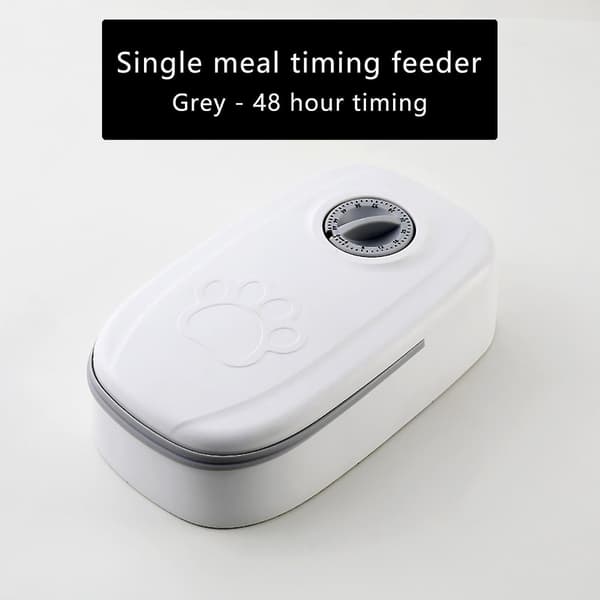 Tidsforseglet foderautomat, kæledyrsfoderautomat med timer, tidsindstillet fodring og kontrol, foderdispenser, 48-timers timing