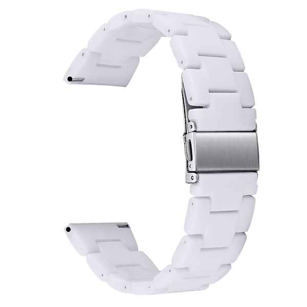 Udskiftningsrem til Garmin Vivoactive 4 - 22mm Vandtæt Resin Urrem White Style A Garmin Vivoactive 4