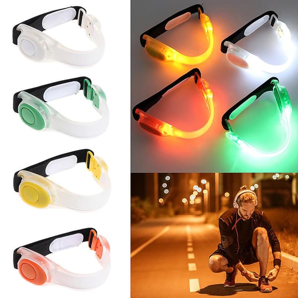 Lyser LED-armbånd for løping, reflekterende blinkende for sykling, jogging og camping
