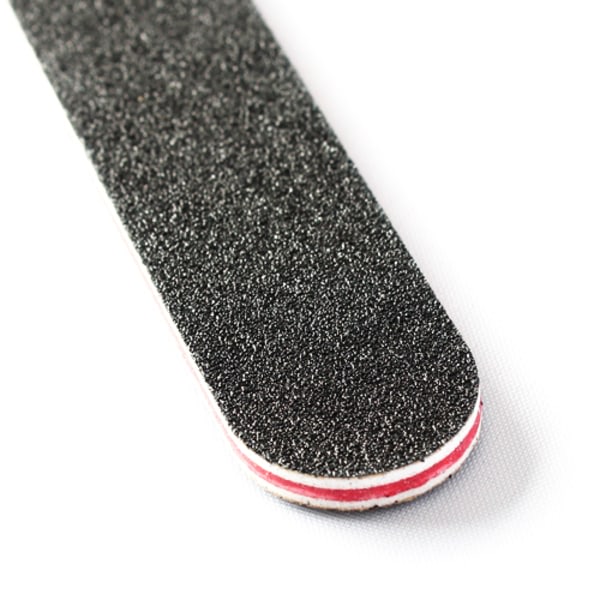 10 dobbeltsidede lige file 100/180 - Neglefile Sorte