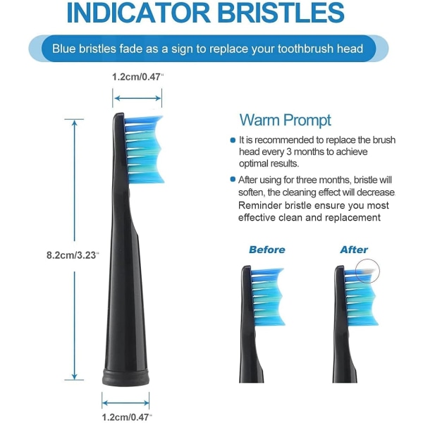 Elektriska tandborsthuvuden för FW-507/508/551/515/917/959/2011,D1/D3/D7/D8 (10-pack)