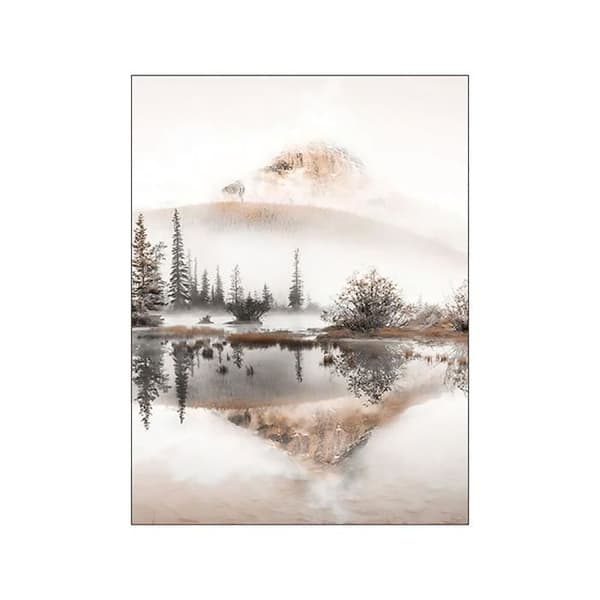 Affiche Sett med 3 Vintage Beige Bilder, Uinnrammet, 40 x 50 cm