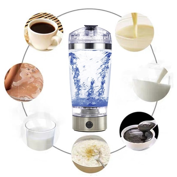 450ml/600ml USB Genopladelig Elektrisk Blender Kop Bærbar Proteinpulver Automatisk Shaker Flaske Lækagesikker Blender til Milkshakes Sukker Kaffe