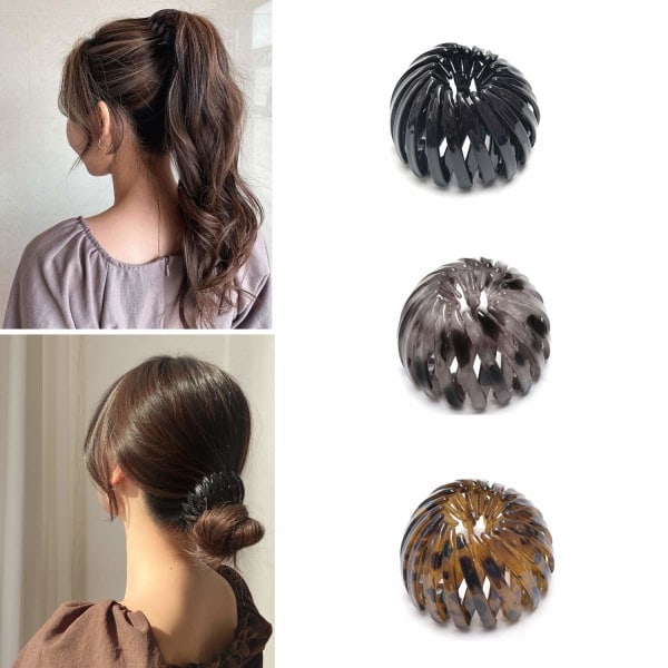 Fashionabla hårklämmor Expanderbara hästsvanshållare Hästsvanshårnål