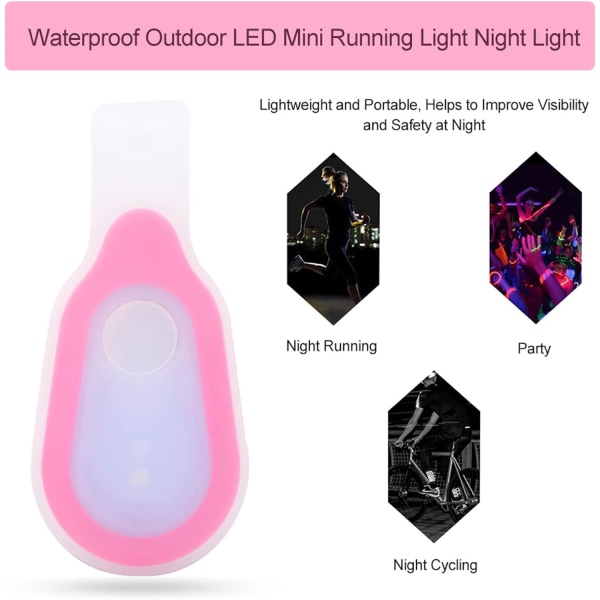 Clip-on ficklampa, sjuksköterska nattskift handsfree LED-ficklampor, clip-on ficklampa lämplig för promenader, löpning, husdjur, utomhusaktiviteter (röd)