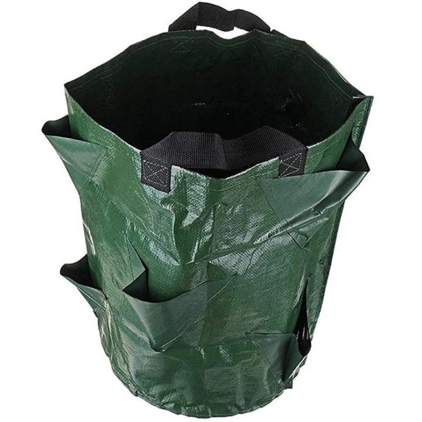 2-pak voksepose voksepose vækstboks mørkegrøn mørkegrøn 10 gallon 35*45 cm (8 åpninger)