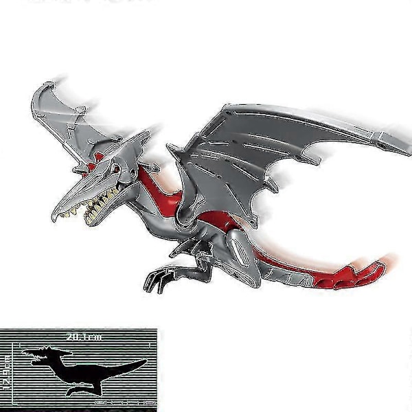 1 stk Jurassic Stor Dinosaur Byggeklodser T-rex Quetzalcoatlus Baryonyx Actionfigurer Legetøj til Børn Gaver Pterosaur B