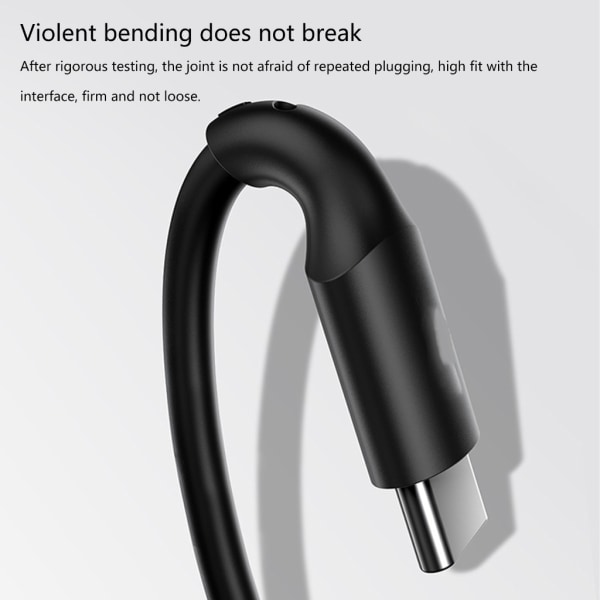 66W USB C-kabel 5A hurtiglading kabel USB A til USB C mobiltelefon lader ledning flokefri USB C-kabel tilbehør