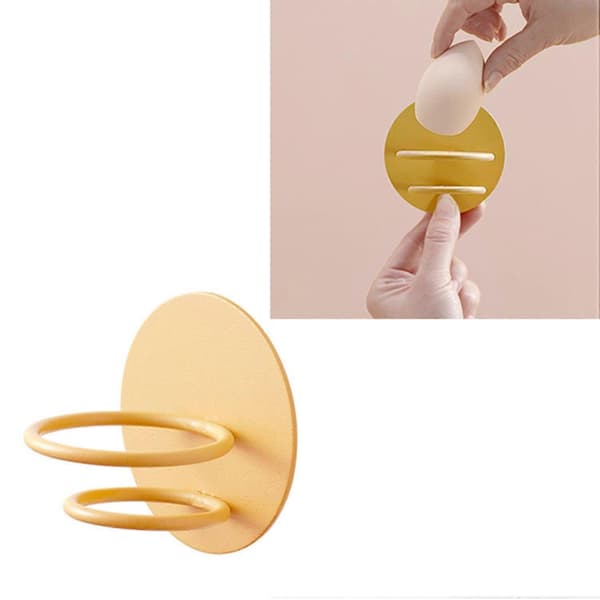Beauty Egg Opbevaringsstativ Vægmonteret Pladsbesparende Multifunktionel Makeupsvamp Holder til Kamme Hår