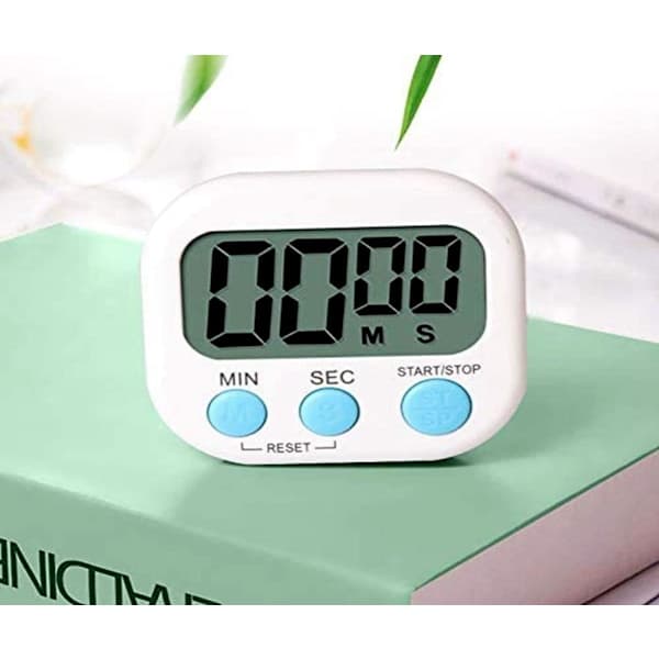 Digital visuell timerstoppur med högt alarm, magnetisk baksida