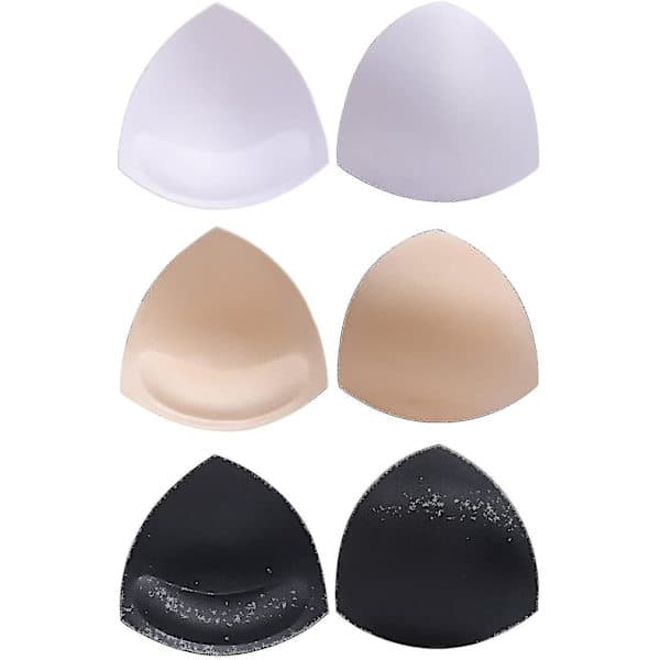 3 par BH-puter Bikini-pute BH-innlegg Push-up-pute, trekantform