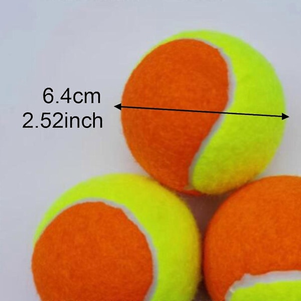 12x Tennisbolde Praktiske Spillebolde til Indendørs Underholdningsaktiviteter Gul Orange Yellow 6.4cm