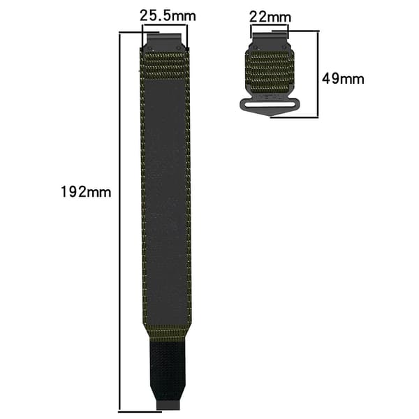 För Garmin Fenix 7X/7X Pro/Instinct 2X/QuickFit 26mm Nylon Kardborre Armband - Blå