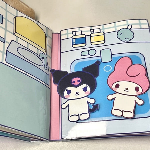 Hiljainen kirja Sanrio Doudou Kirja Koulutus Kotitekoinen Kuromi Kirja A5