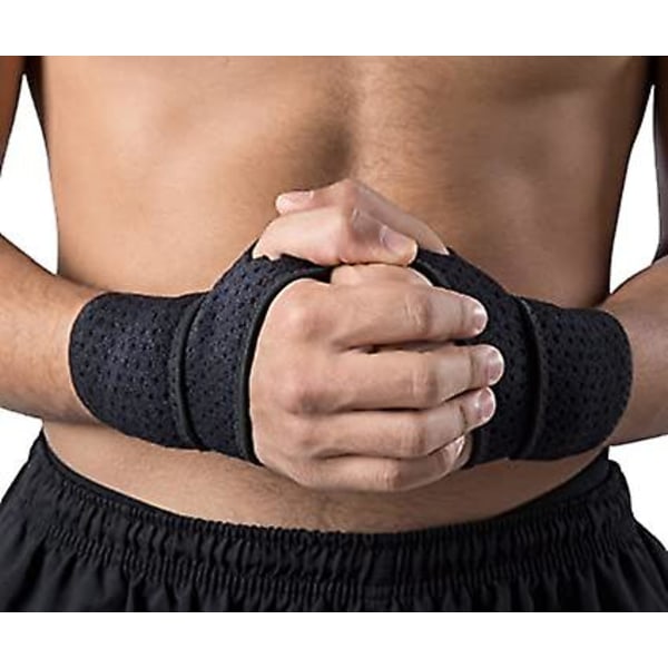 2 pakke (svart) håndleddskompresjonsstropp og håndleddsstøtte Sportshåndleddstøtte for trening, vektløfting, senebetennelse, karpaltunnelartritt, smertelindring