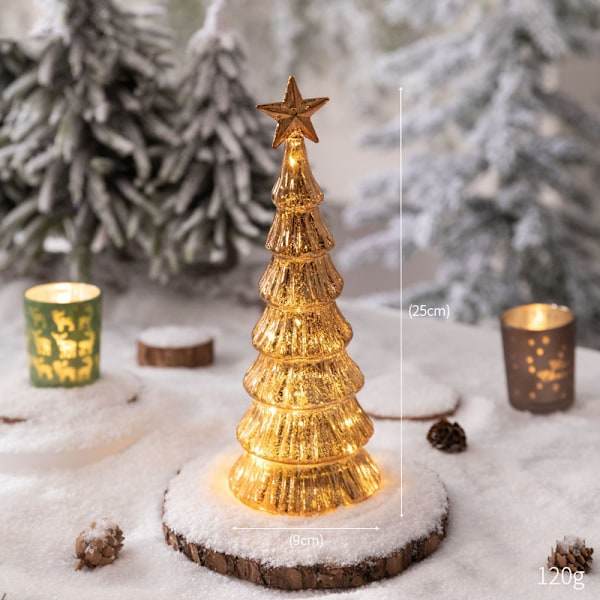 Fargerike lys, juletreformer, festlige borddekorasjoner skaper en varm og glad julestemning 25cm A4
