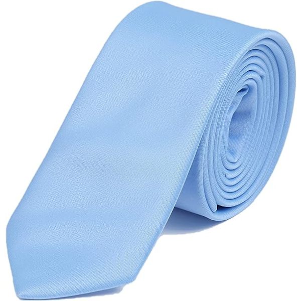 Slips for menn og kvinner, ensfarget, smal slips for menn, 6 cm