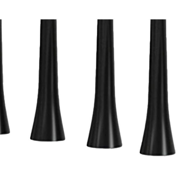 Sæt med 4 originale kompatible Y1 børstehoveder - dybderens og tandkødsmassage - elegant sort design