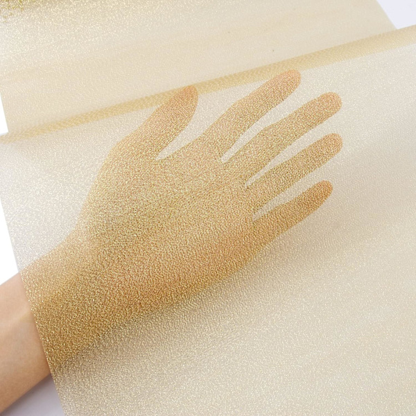 29cm*26m Genomskinlig Organza Rulle Sash Tyg Bordslöpare Sashes Stolsöverdrag Bågar Swags Bröllopsfest - Guld