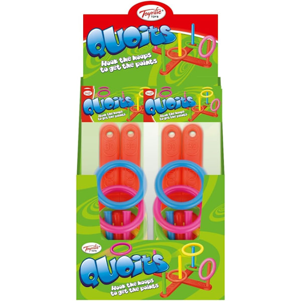 Quoits Set, Plast Ring Toss Spel för Barn, Utomhusspel Set för Barn och Vuxna