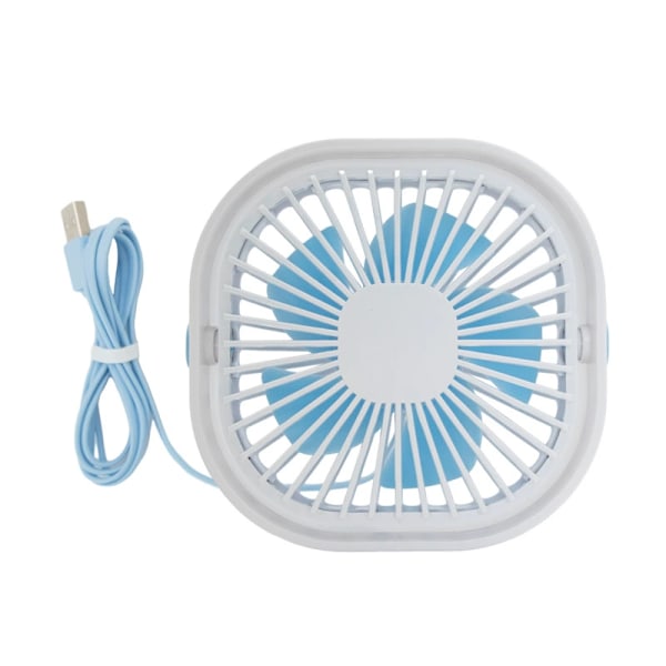 Bordventilator USB Små Ventilatorer Køling Skrivebordsventilator, Mini Støjsvag Ventilator til Sengekant Soveværelse Kontor Bil Hjem Tilbehør, Kraftig Stille Sengeventilator Blue