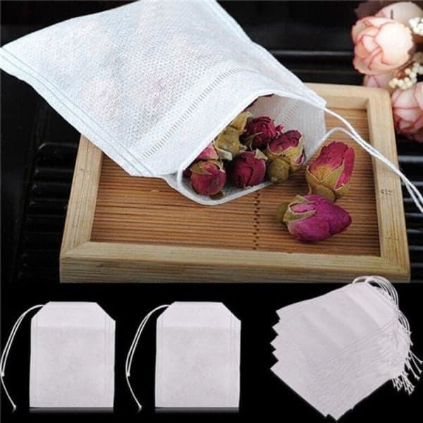Teposer / Krydderiposer - Tomme Teposer - Tepose Hvid 100-Pack