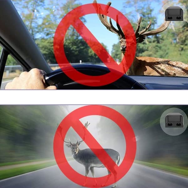 Sæt med fire advarselsfløjter, ultralydsfløjte til vilde dyr, egnet til biler, lastbiler og motorcykler.