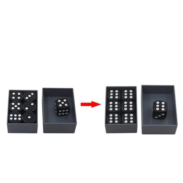 7 st/kartong Predict Miracle Dice Magic Toy Dice Svart