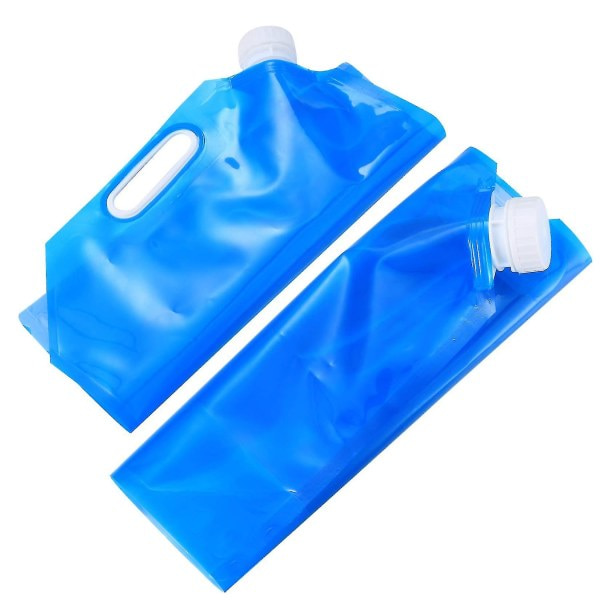Hopfällbar vattenbehållare, dricksvattenbehållare hopfällbar 5L Blå Blue 4