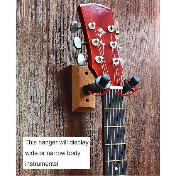 Gitarveggfeste, Metallgitarhengere - 2 pakker, Gitarbrakett med beskyttelse style3
