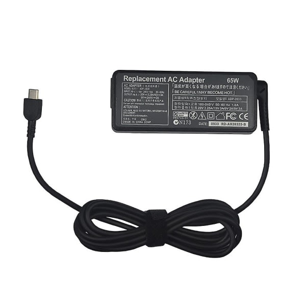 Typ-c AC-adapterladdare för Lenovo bärbar dator Notebook Usb-c 65w