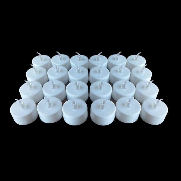24 kpl Led-kynttiläkynttilöitä - 7 värivaihtoehtoa liekittömistä kynttilöitä - pitkäkestoisia paristoja (monivärisiä - 24 kpl)