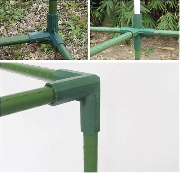 12-pak 16 mm 3-vejs PVC-fittings til kraftig drivhusramme