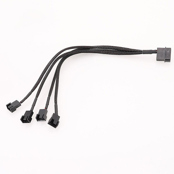 Cable Matters 2-pak 4-bens PWM-splitterkabel 30 cm, 3 computer-fan-splitterkabel, PC-fan-splitterkabel, 3-fan-splitterkabel 4 in 1
