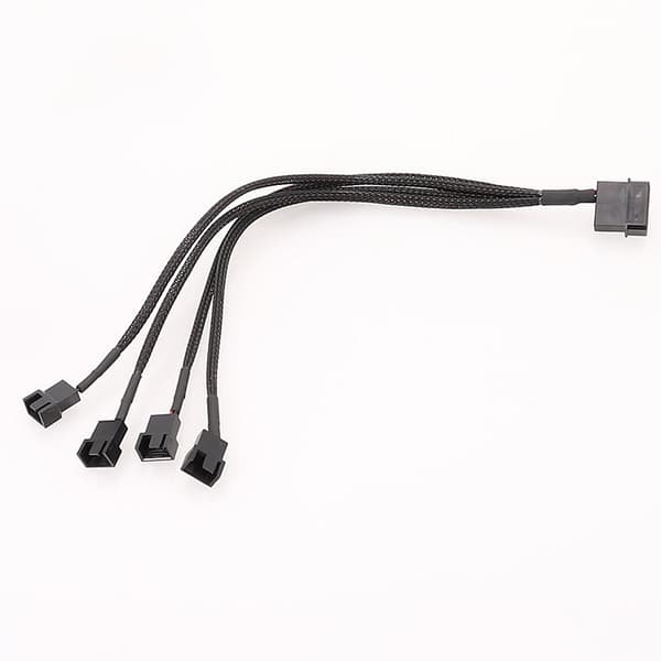 Cable Matters 2-pak 4-bens PWM Splitterkabel 30 cm, 3 Computer Ventilator Splitterkabel, PC Ventilator Splitterkabel, 3 Ventilator Splitterkabel 4 in 1