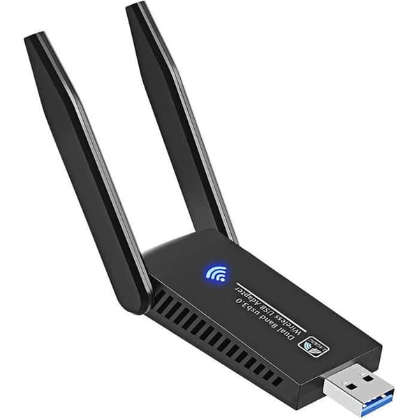 WiFi-adapter 1300 Mbps - Dualband-adapter - 5dBi-antenn - USB 3.0 - Enkel installation