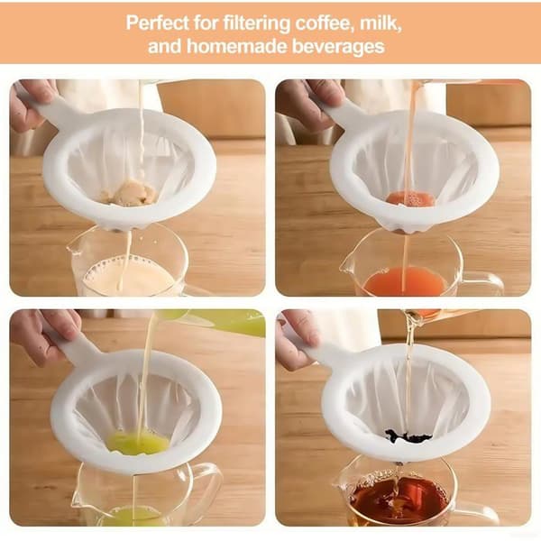 Ultrafin nylonsil - miniköksil. Lämplig för kaffe, mjölk och juicer (120/200 mesh).