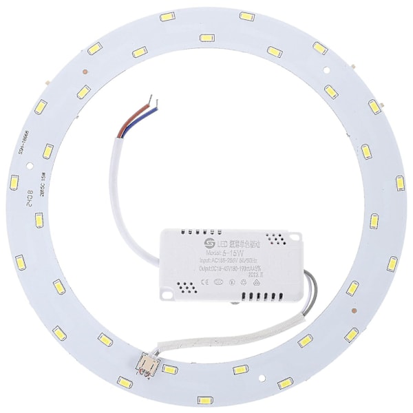 15W 220V-240V SMD 5730 30-LED Magnetisk Cirkelformet LED Panel Bar Lampe LED Loftlampe (Rent Hvidt Lys)