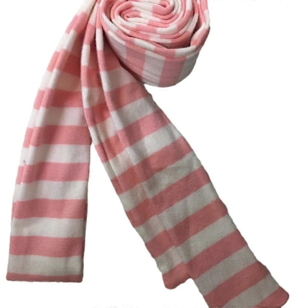 Dam Vår Sommar Randigt Mönster Scarfs Tunn Halsduk Y2k Stil Färgglad Tunn Stickad Nackskydd Lättvikt Pink
