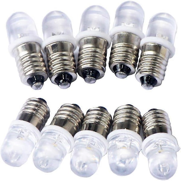 10 st E10 12V Spot LED-lampor Varmvit