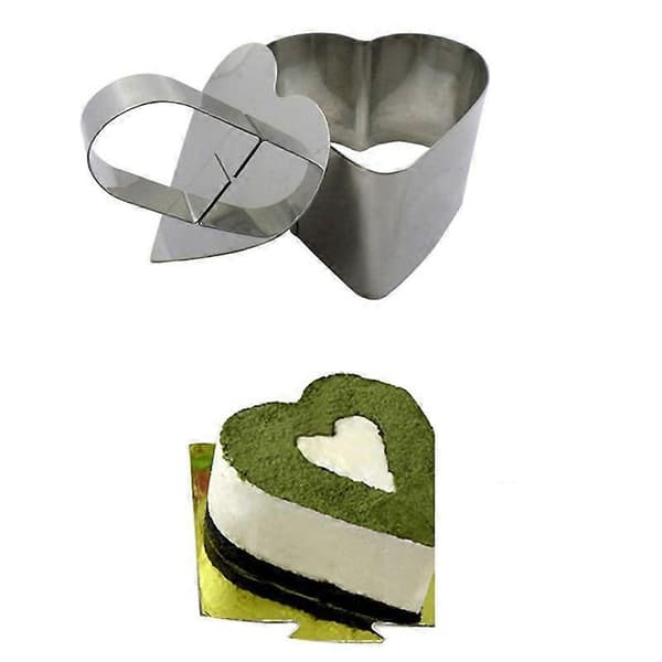 Kakekutter i rustfritt stål Bakeware Mini Fondant Mousse Form Kjøkken DIY Verktøy Heart
