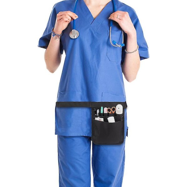 Wabjtam sykepleierveske for jobb, sykepleierveske, sykepleierveske med flere lommer for sykepleier og arbeidende kvinner, Grå