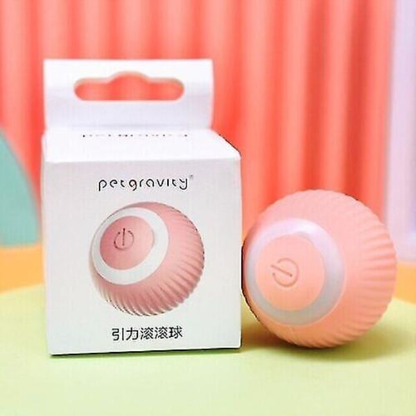 Sähköinen koiran pallolelu Auto Rolling Smart Pet Toys For Dogs Training Self-moving Pink